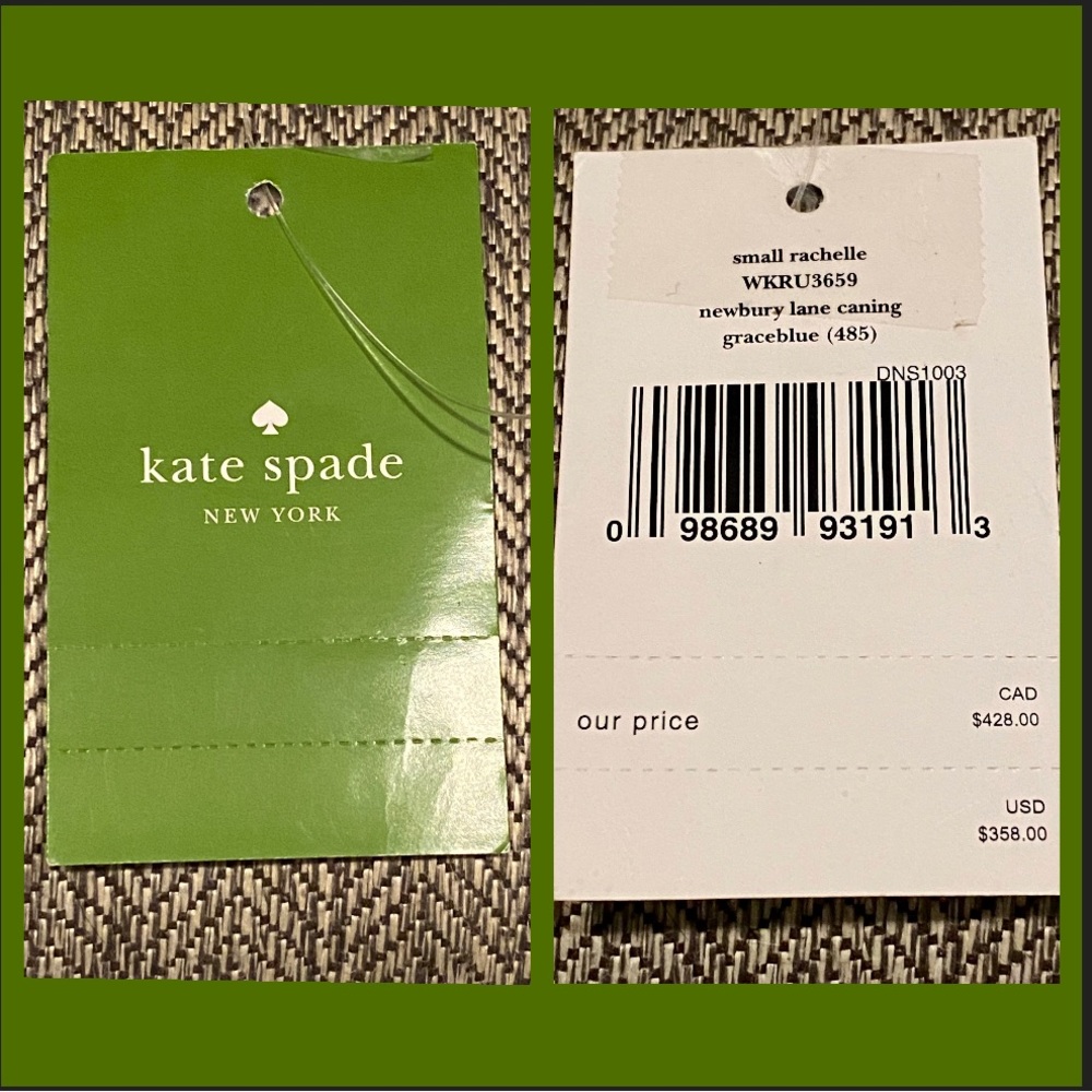 Kate Spade Dome Bag for Spring , Newberry Lane Caning Texture, in “grace blue”. - Picture 11 of 13